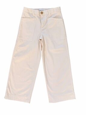 Frank & Eileen Limerick Wide-Leg Carpenter Pants Chalk White Size